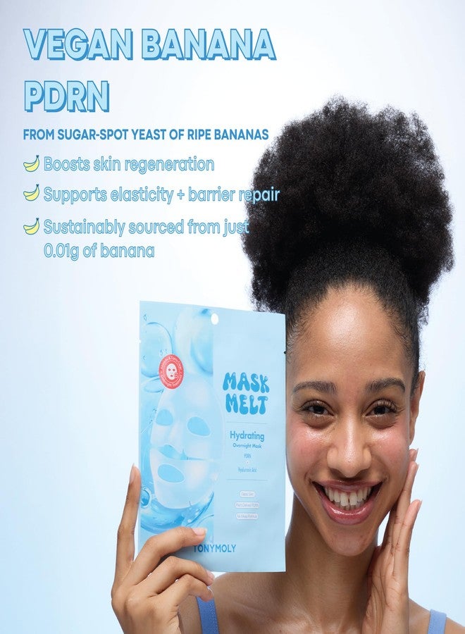 TONYMOLY Mask Melt Hydrating Hydrogel Overnight Face Mask – Vegan Banana PDRN + Hyaluronic Acid – Deep Moisturizing & Skin-Repairing Korean Skincare Treatment, 1 Sheet, K-Beauty Hydration Mask - Image 2